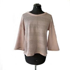 Pink Open Knit Sweater